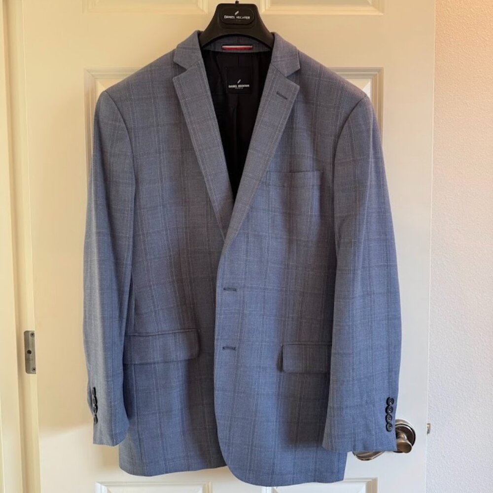 Daniel Hechter Windowpane Check Wool Blazer